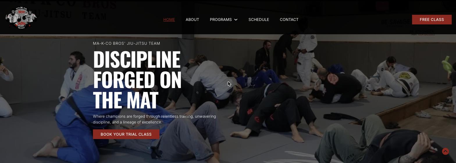 Marcio Cruz BJJ website screenshot